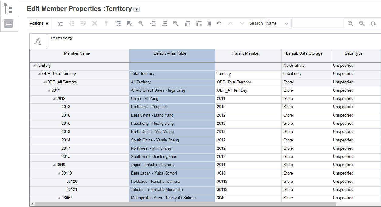 Drag Default Alias Column
