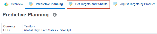 Select Targets and Whatifs