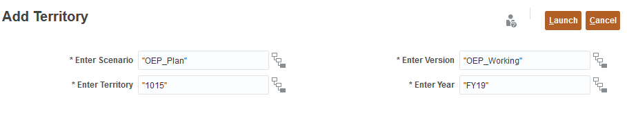 Launch Add New Territory