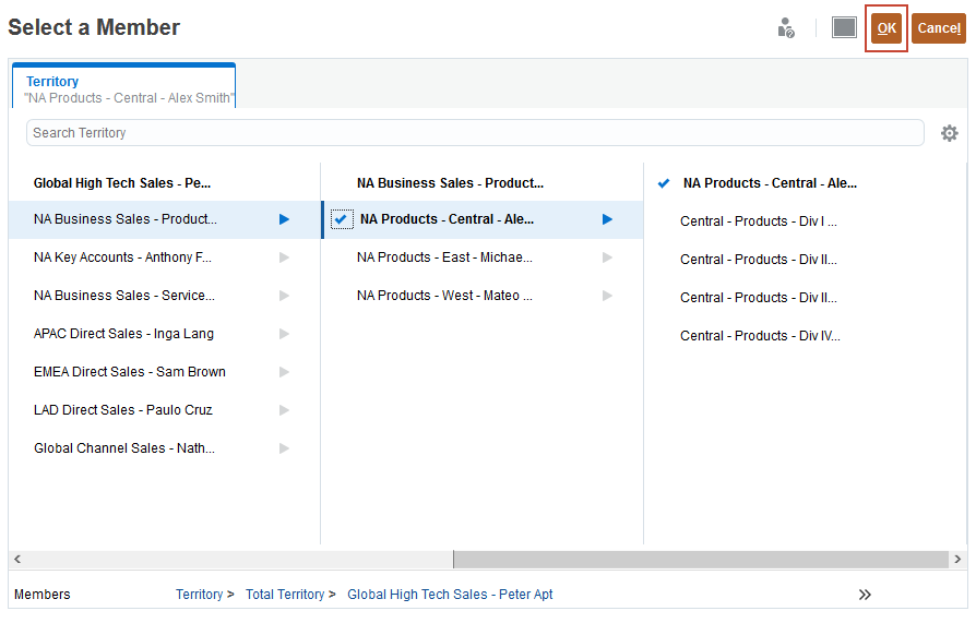 Select Central Region