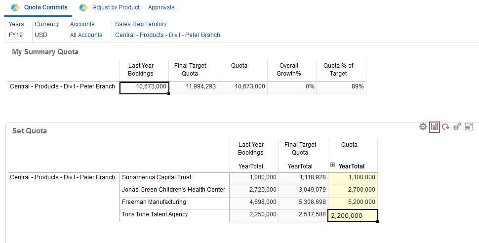Change Account Quota