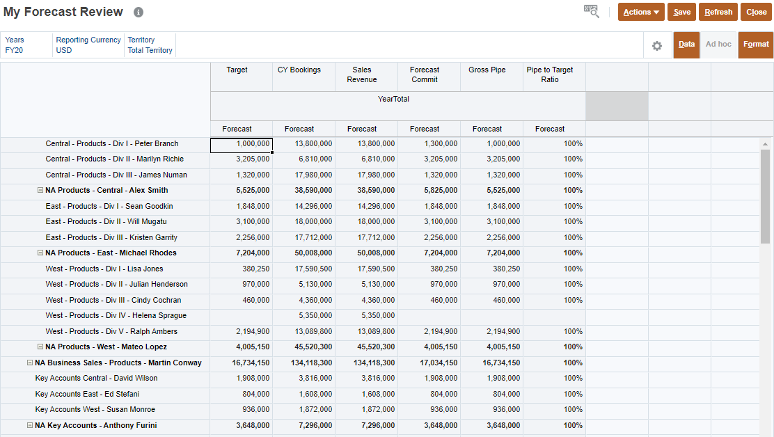 Reporting Form Example