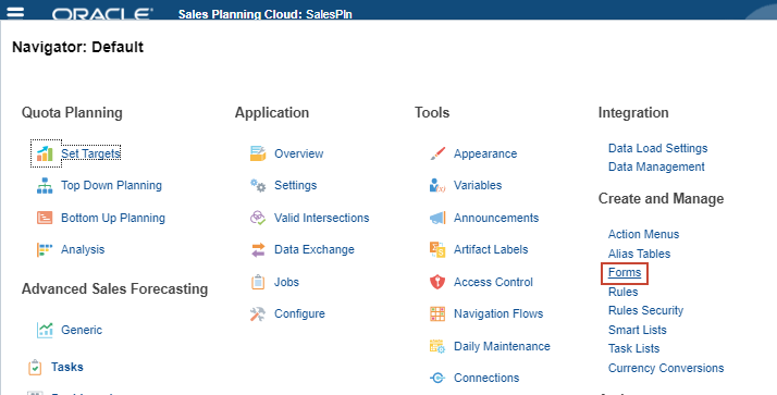 Navigating to Form and Ad Hoc Grid Management
