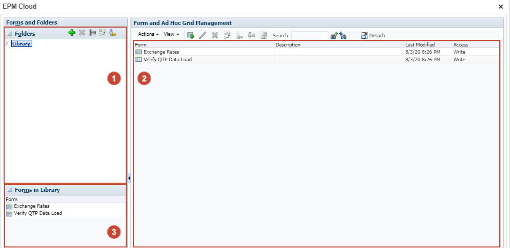 Form and Ad Hoc Grid Management