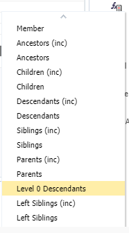 Clicking Function Selector for a member