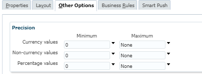 Default form precision options