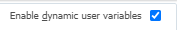 dynamic user variables