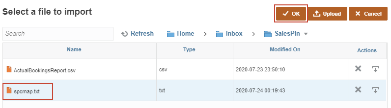 Selecting spcmap.txt