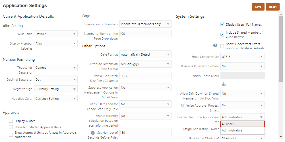 Enable the use of the application for all users