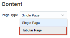 Tabular page