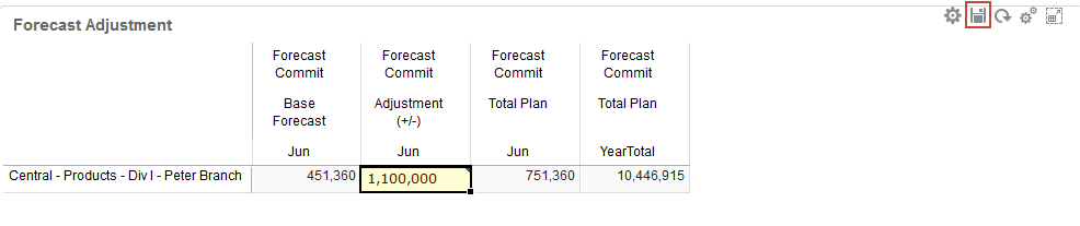 Enter Commitment and Save