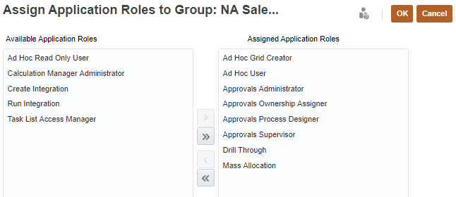 Assigning Application Roles to a Group