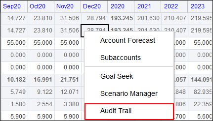 Select Audit Trail