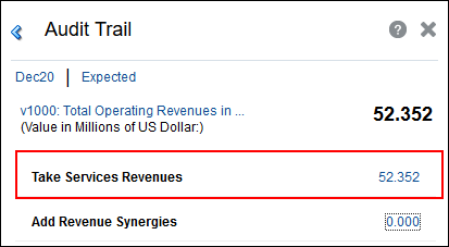Services Revenue in Audit Trail