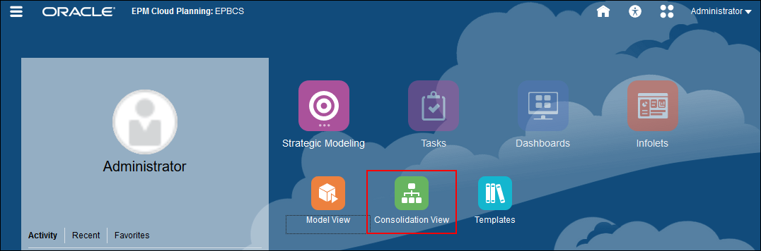 Consolidation View Card