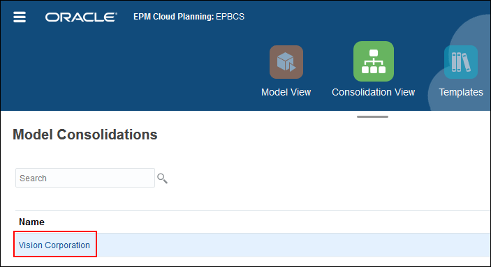 Model Consolidation Page