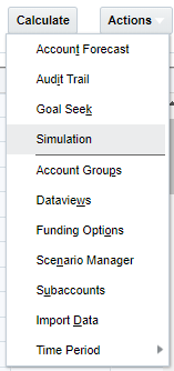 Opening the Simulation panel