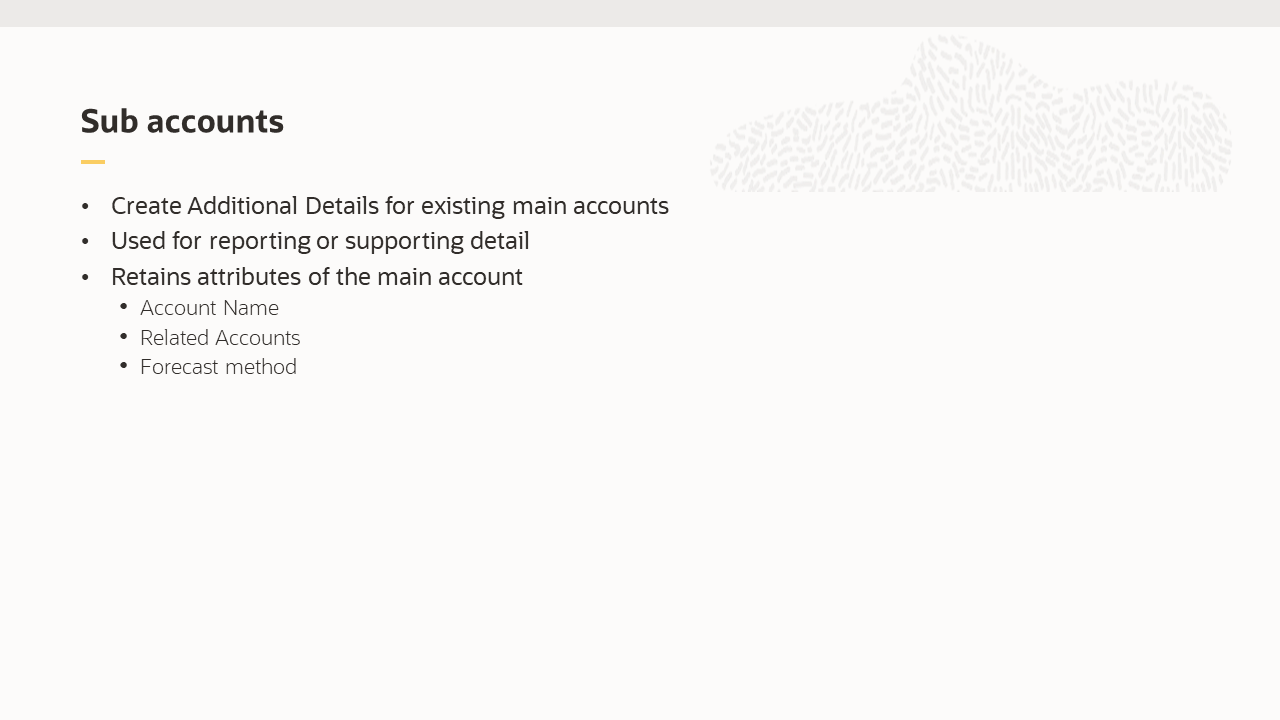 Interest-related and funding-related accounts