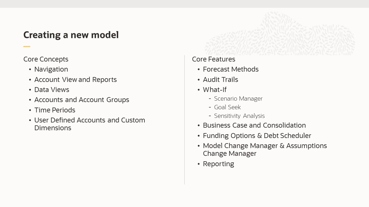 Creating a new model