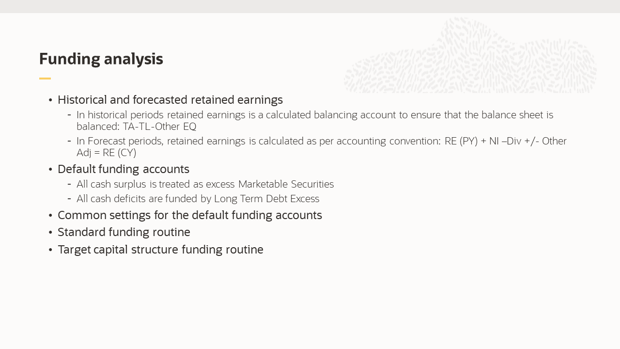 Funding analysis