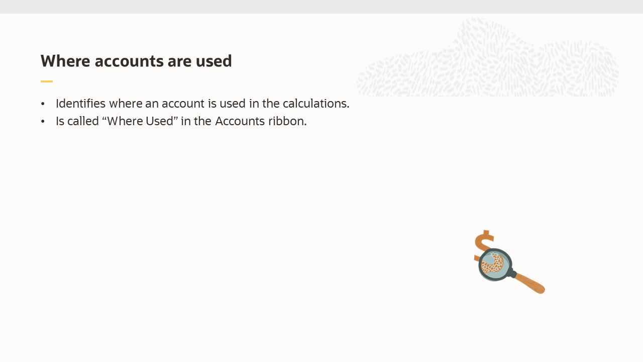 Where accounts are used