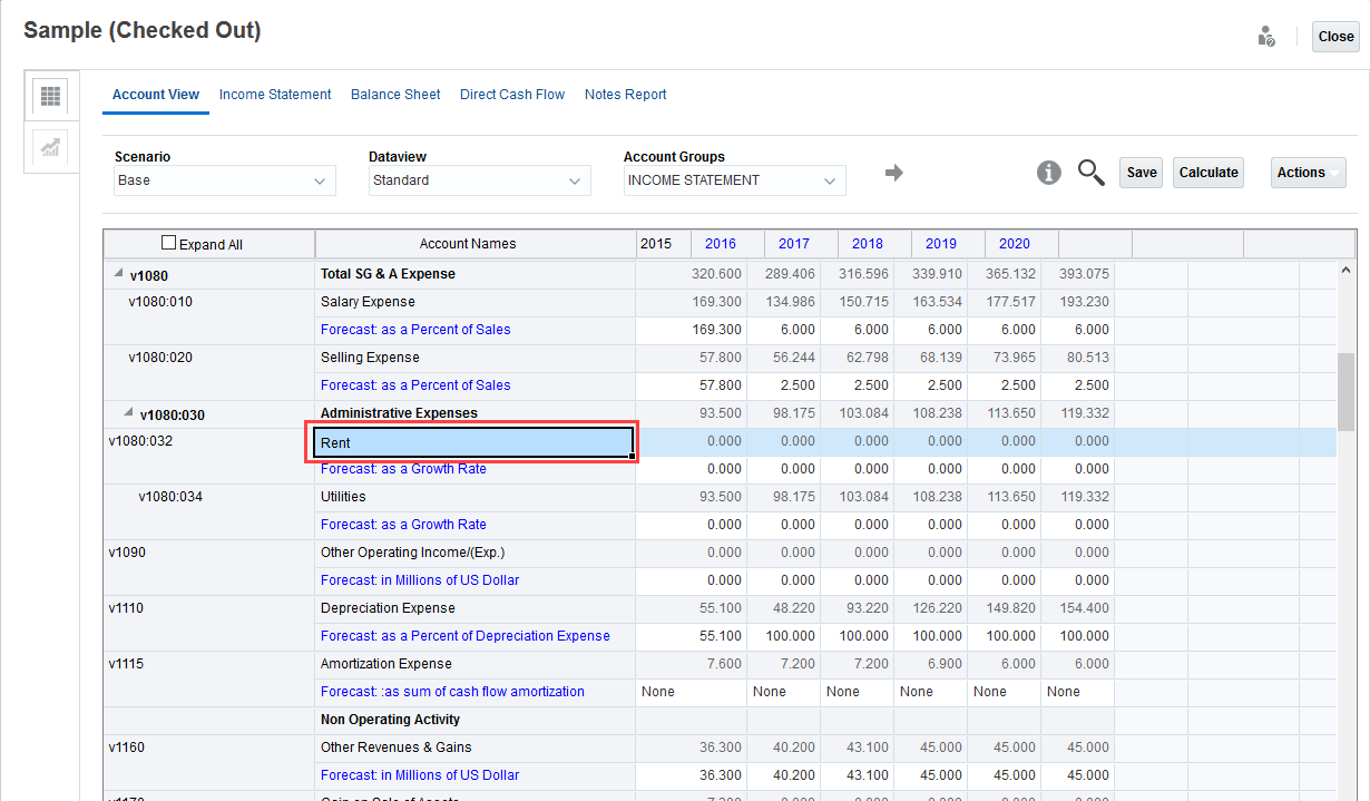 Change subaccount name