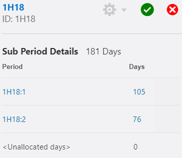 Sub period allocations