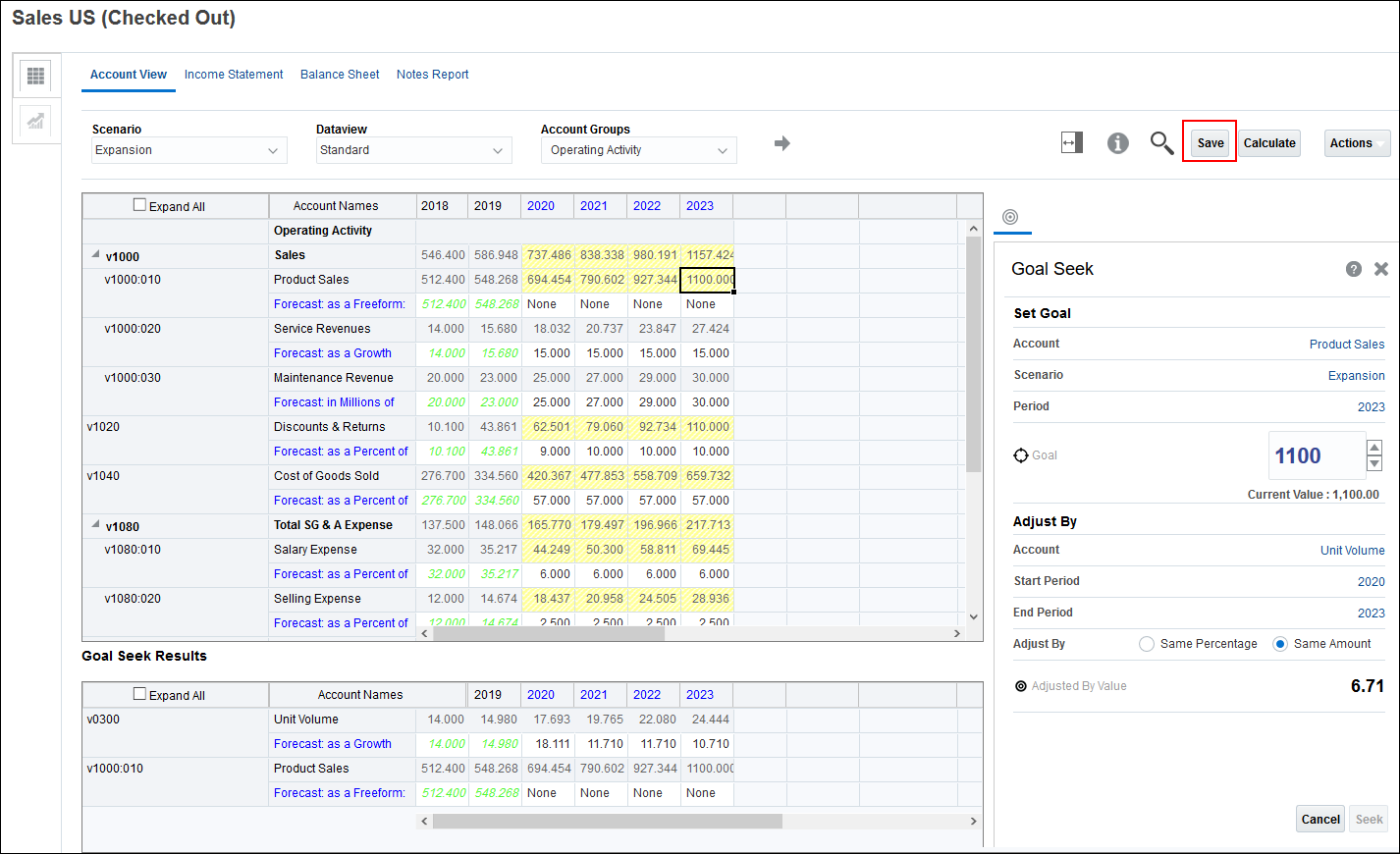 Goal Seek Before Saving
