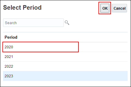 Select Start Period and OK