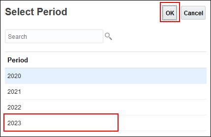 Select End Period and OK