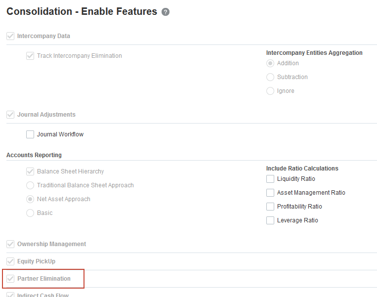 Enable Features dialog box