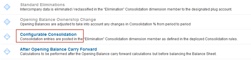 Configurable Consolidation option