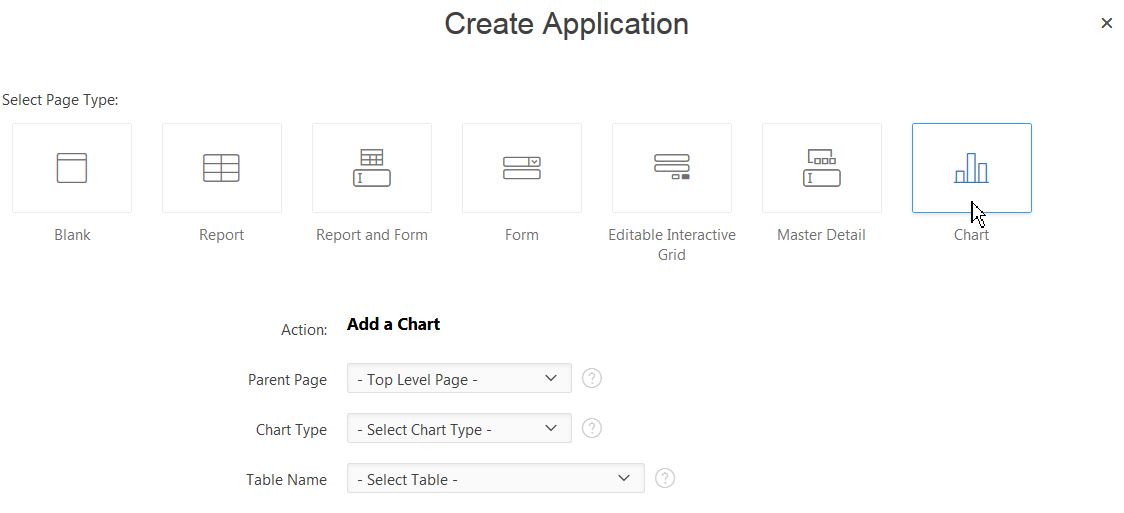 Create Application - Chart