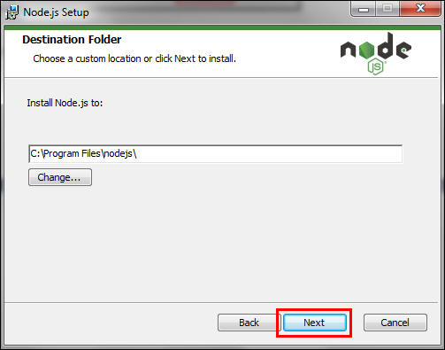 select destination folder