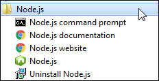 Windows Start menu shows new folder