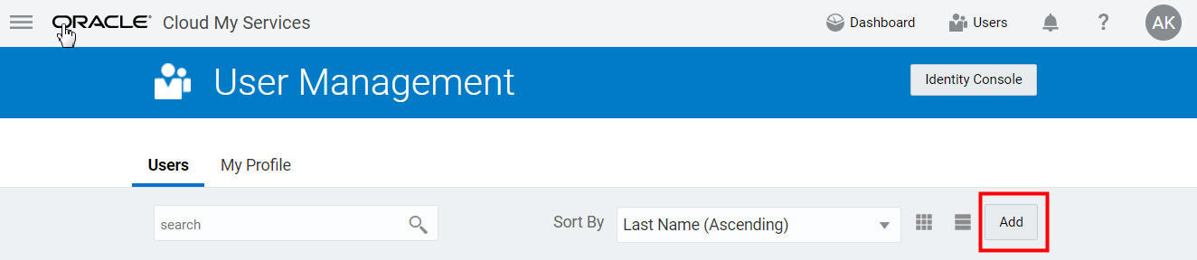 User Management Page