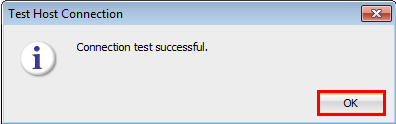 Connection Test successful