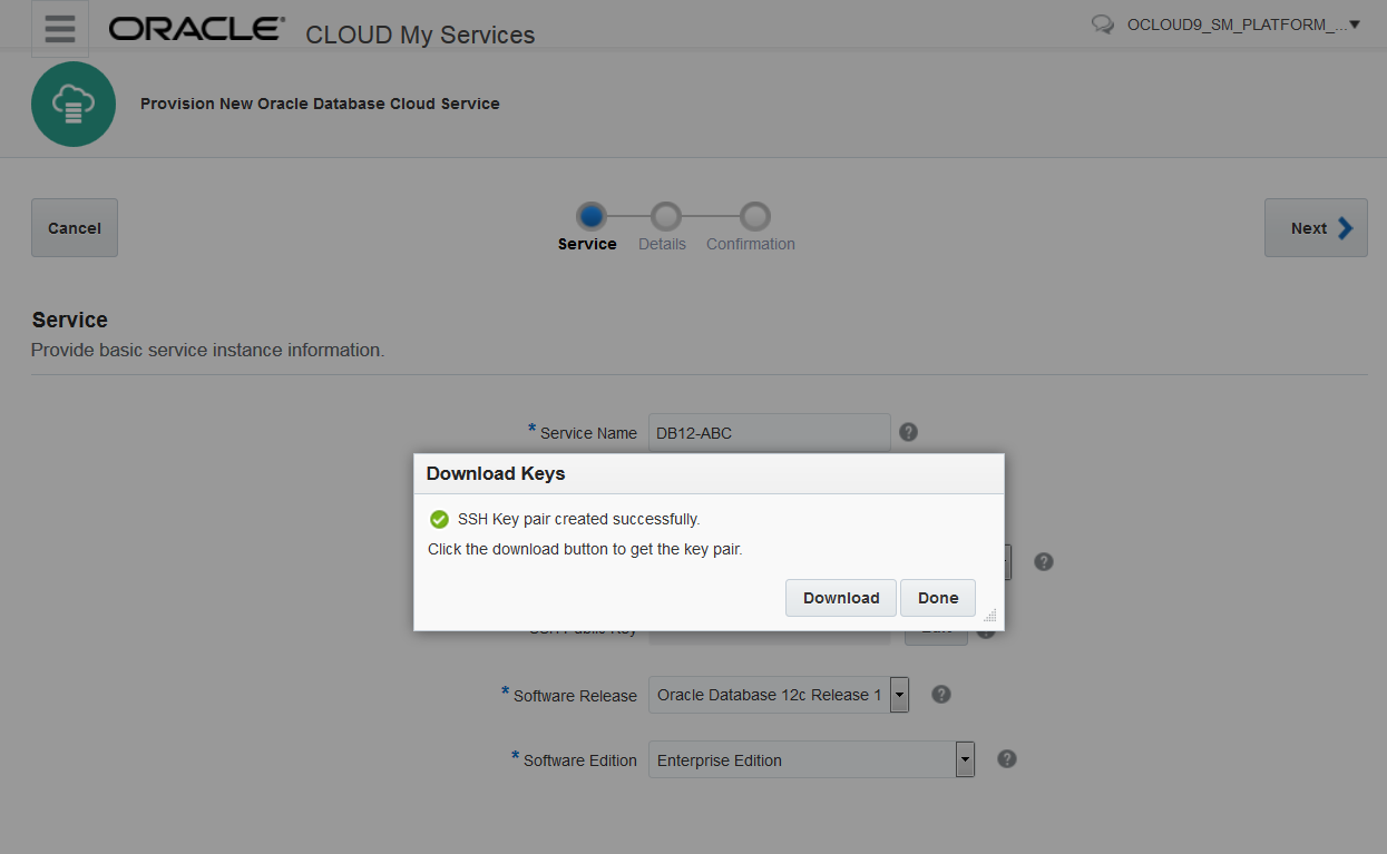 Download SSH Public Key and Private Key