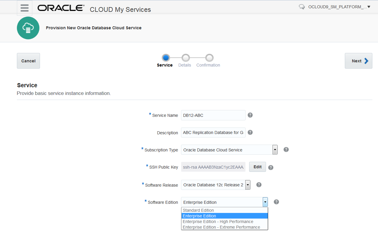 Select Enterprise Edition on Software Edition page
