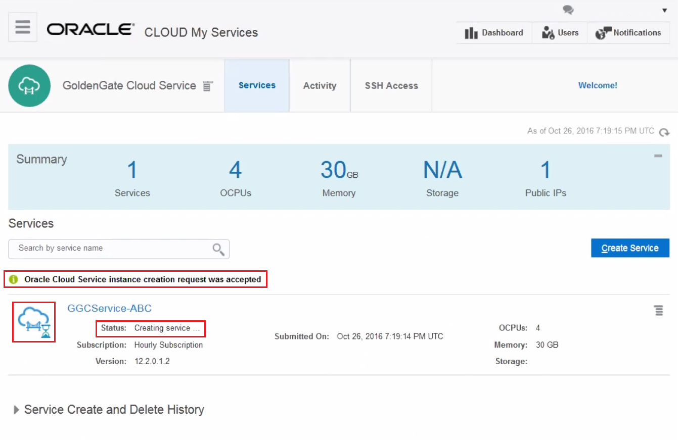 Starting Service Status