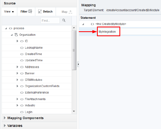 This image shows MyIntegration typed in the text box