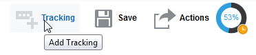 This image shows the Tracking button being clicked.