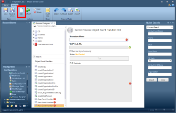 This image shows the New button