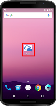 Android virtual device home screen