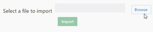 Browsing CSV files for import