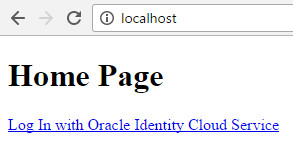 Application home page