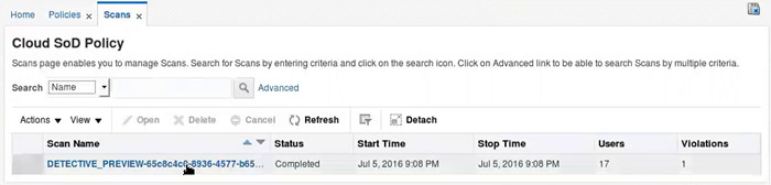 Scans page with the mouse over the detective preview