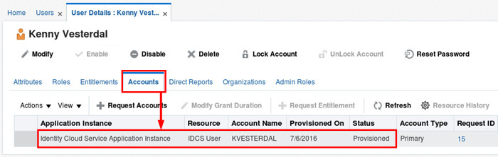 Oracle Identity Cloud Service Application Instance marked as provisioned in OIM