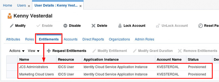 Oracle Identity Cloud Service groups marked as provisioned in OIM