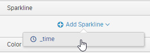 Splunk UI. Adding a sparkline.